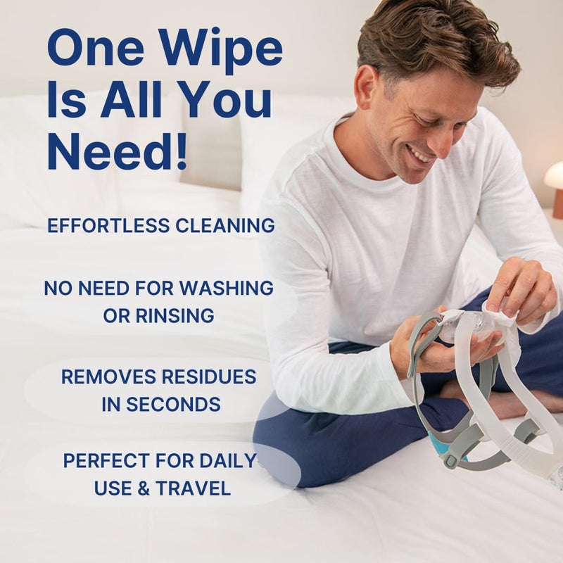 Snugell Unscented CPAP Mask Wipes â€“ 110 Count â€“100% Soft Cotton â€“ Lint & Alcohol-Free â€“ Skin-Safe Formula with Aloe Vera â€“ Easy-to-Open Canister â€“ Perfect for Cleaning CPAP Masks, Tubes, and Devices - Image 3