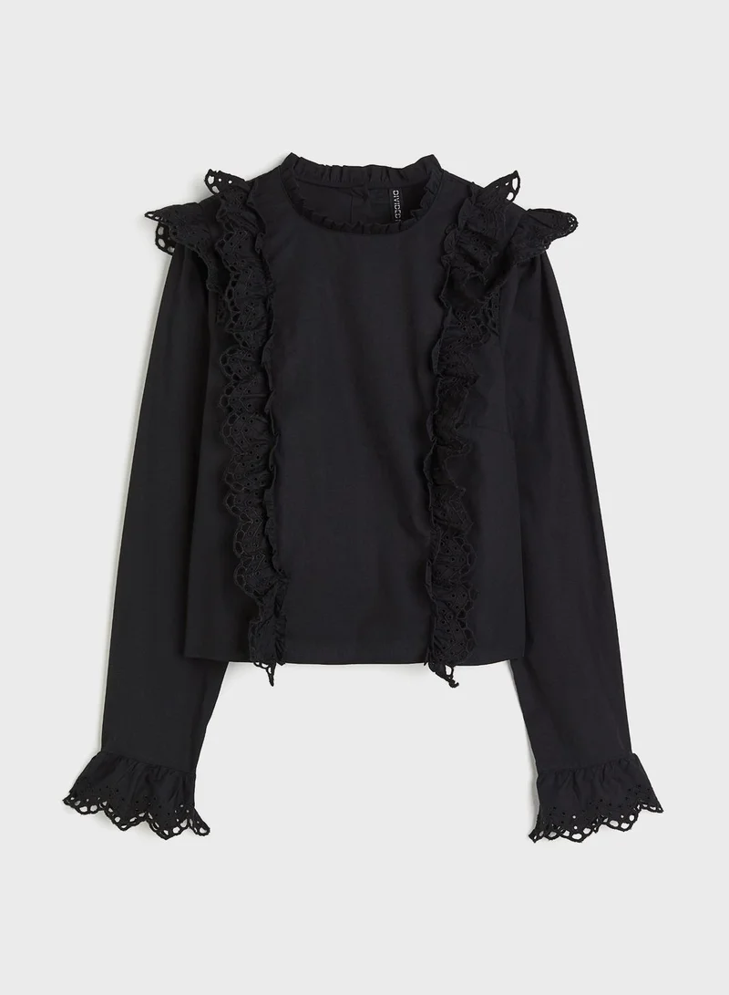 اتش اند ام Ruffle Lace Top