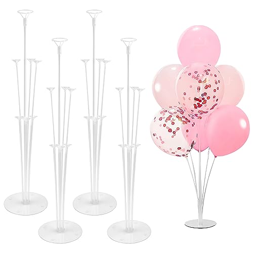 LBNZC Balloon Stand Kit - 4 Sets with Balloon Sticks, Stands for Table & Floor, Archer with Base for Parties & Decorations - Image 1