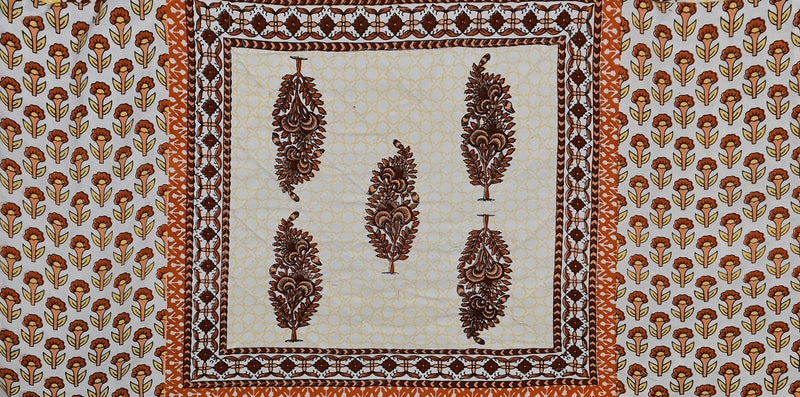 Blizz Mont | Ethnic Motif Printed Cushion Cover | Pure Cotton | Size- 16 x 16 inches- Set of 5- (BM1027-BROWN-BU)-C - Image 3