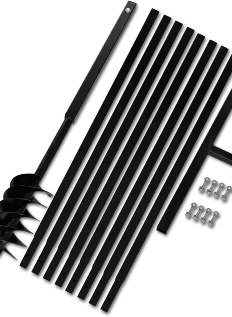 GGOOT Hardware,Tools,Drills,Augers,Ground Drill with Handle 120 mm with Extension Tube 9 m Steel - Image 1