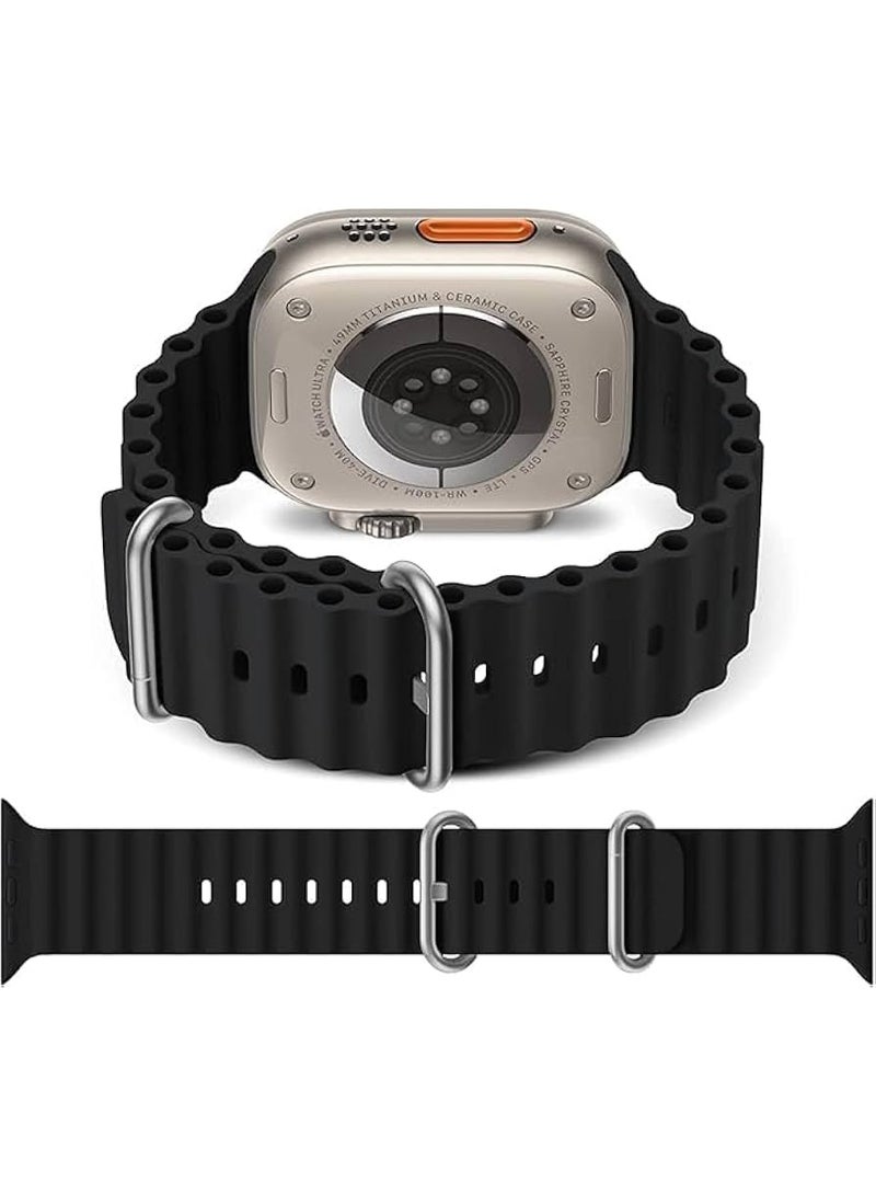 Black Silicone Strap For SmartWatch - Image 2