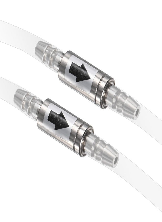 M METERXITY 2-Pack CO2 Check Valve Aquarium, One Way Stainless Steel Check Valve for Aquarium Co2 System Diffuser/High Power Air Pumps/Fish Tank, Non-Return Aquarium Air Valve - Image 1