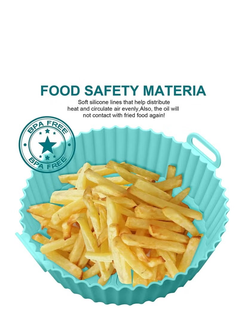 Ucanbe Silicone Air Fryer Liners – 2-Pack Non-Stick Reusable Baking Liners | Heat-Resistant Replacement for Parchment Paper | Food-Safe Air Fryer & Oven Accessories - Image 2