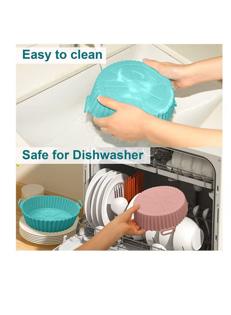 Ucanbe Silicone Air Fryer Liners – 2-Pack Non-Stick Reusable Baking Liners | Heat-Resistant Replacement for Parchment Paper | Food-Safe Air Fryer & Oven Accessories - Image 1