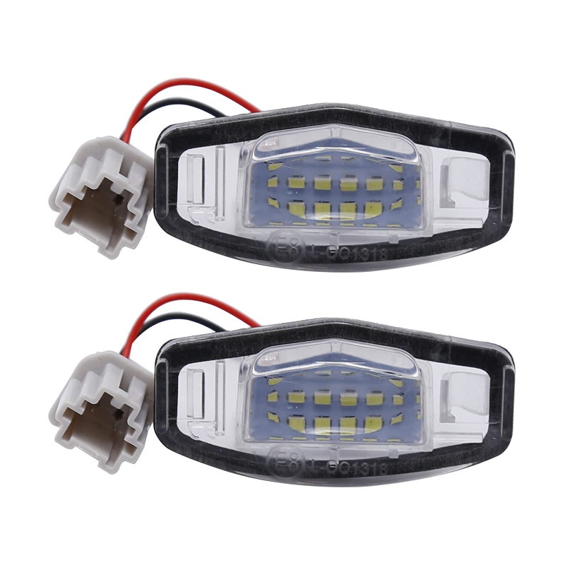 Anxingo 2PCS 6000K 18SMD 12V LED License Plate Light Replacement for Honda Accord Civic Acura TSX TL MDX RL ILX