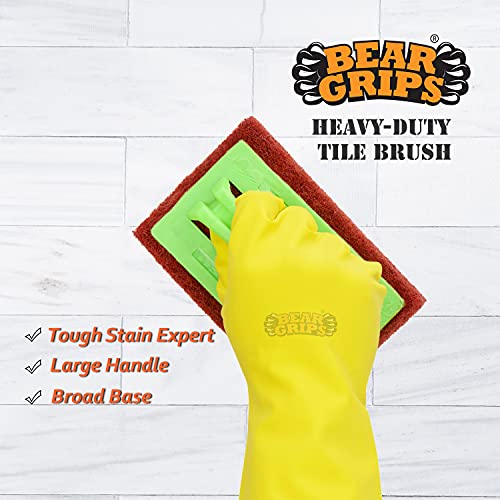 BEAR GRIPS Heavy Duty Scrub pad Tile Brush - Pack of 2 - Image 2