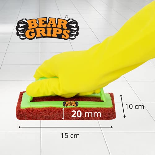 BEAR GRIPS Heavy Duty Scrub pad Tile Brush - Pack of 2 - Image 3