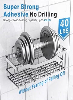 Beauenty Shower Caddy 5 Pack,Adhesive Shower Organizer for Bathroom Storage&Home Decor&Kitchen,No Drilling,Large Capacity,Rustproof Stainless Steel Bathroom Organizer,Shower Shelves for Inside Shower-Larger  - Image 4