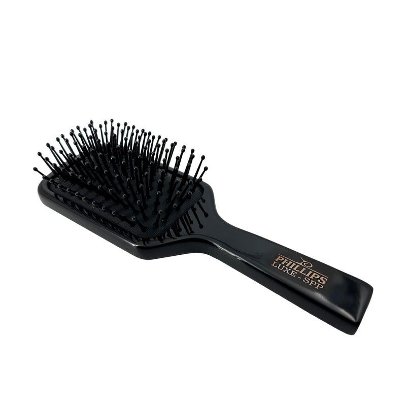 Phillips Brush Luxe Square Paddle Purse Sized Hair Brush, Sleek Black Color with Gold Accents â€“ 7 inch Detangler Paddle Brush from the Luxe Series by Phillips Brush - Image 4