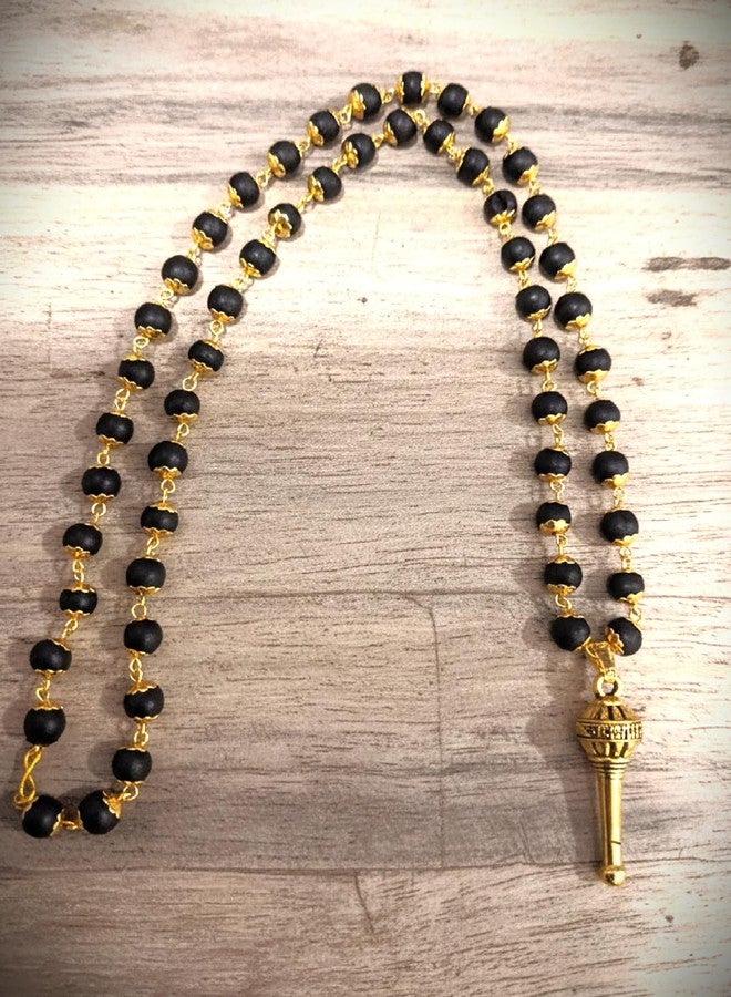CHARMS Hanuman Gadha with Rudraksha Mala – Everyday Wear Religious Protection Pendant - Image 4