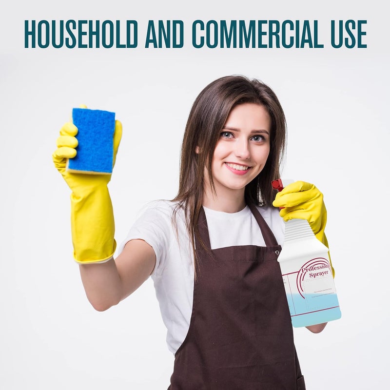 Houseables Spray Bottles, Empty Sprayer Bottle, Heavy Duty Cleaning Nozzle, 24oz, 3 Pack, Plastic, Industrial, Professional, Refillable, for Water, Alcohol, Bleach, Detailing, All Purpose Cleaner, - Image 4