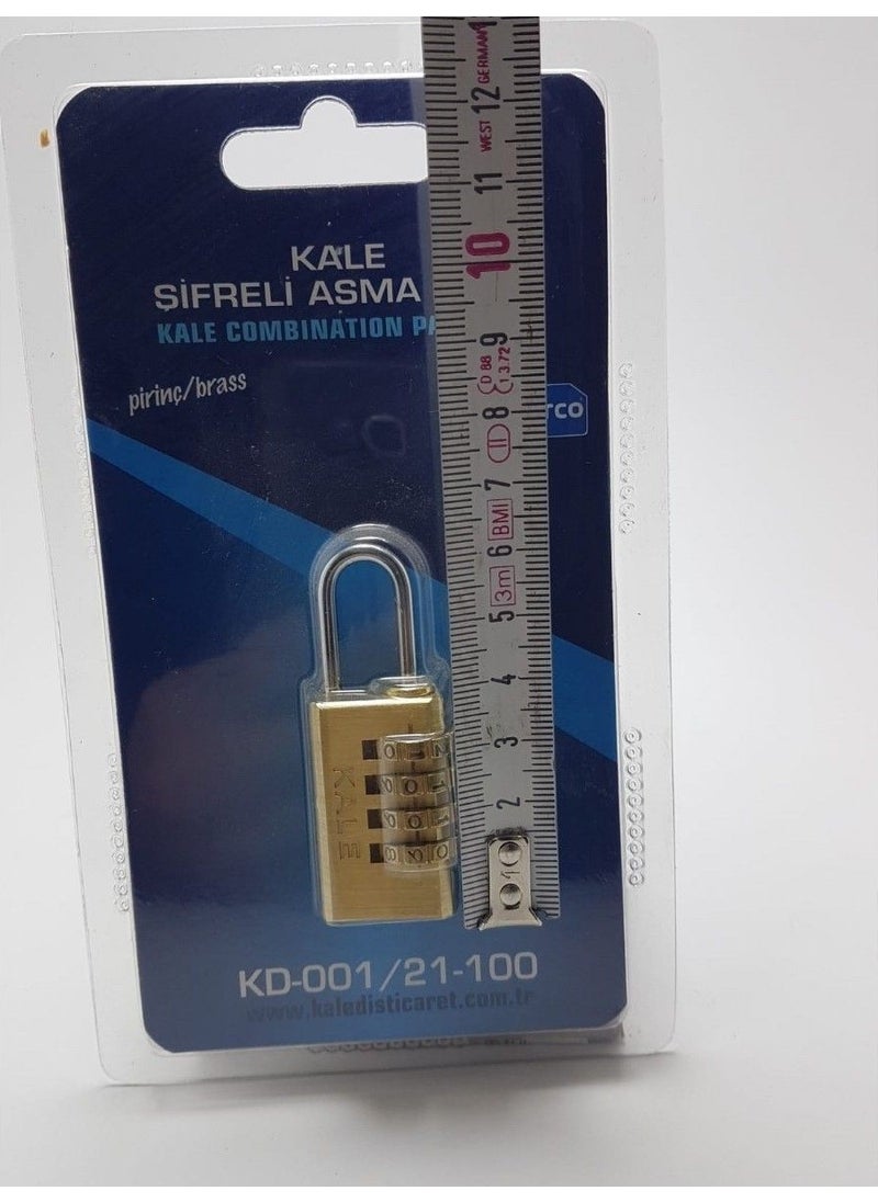 KALE Combination Padlock Brass Small 4 Digit 21 100 Two Way Gray 1 Piece  - Image 4