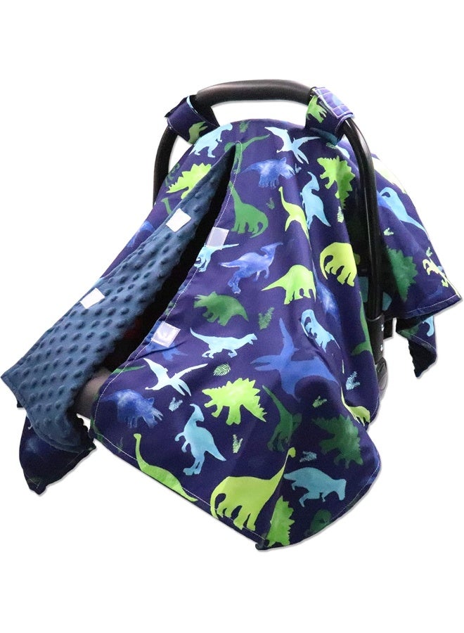 TANOFAR Peekaboo Opening Carseat Cover, Dinosaur, Open Nursing Cover Carseat Canopy, Nursing Cover Up with Peekaboo Opening for Baby Infant Toddler Boy Girl - Image 1