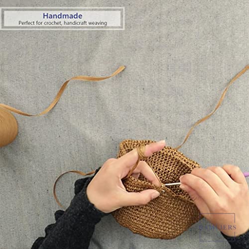 HAMUIERS Raffia Ribbon for Gift Wrapping, Packing Paper Twine String, Craft Ribbon for Crochet - 1/4'' Wide, 109 Yards - Image 5