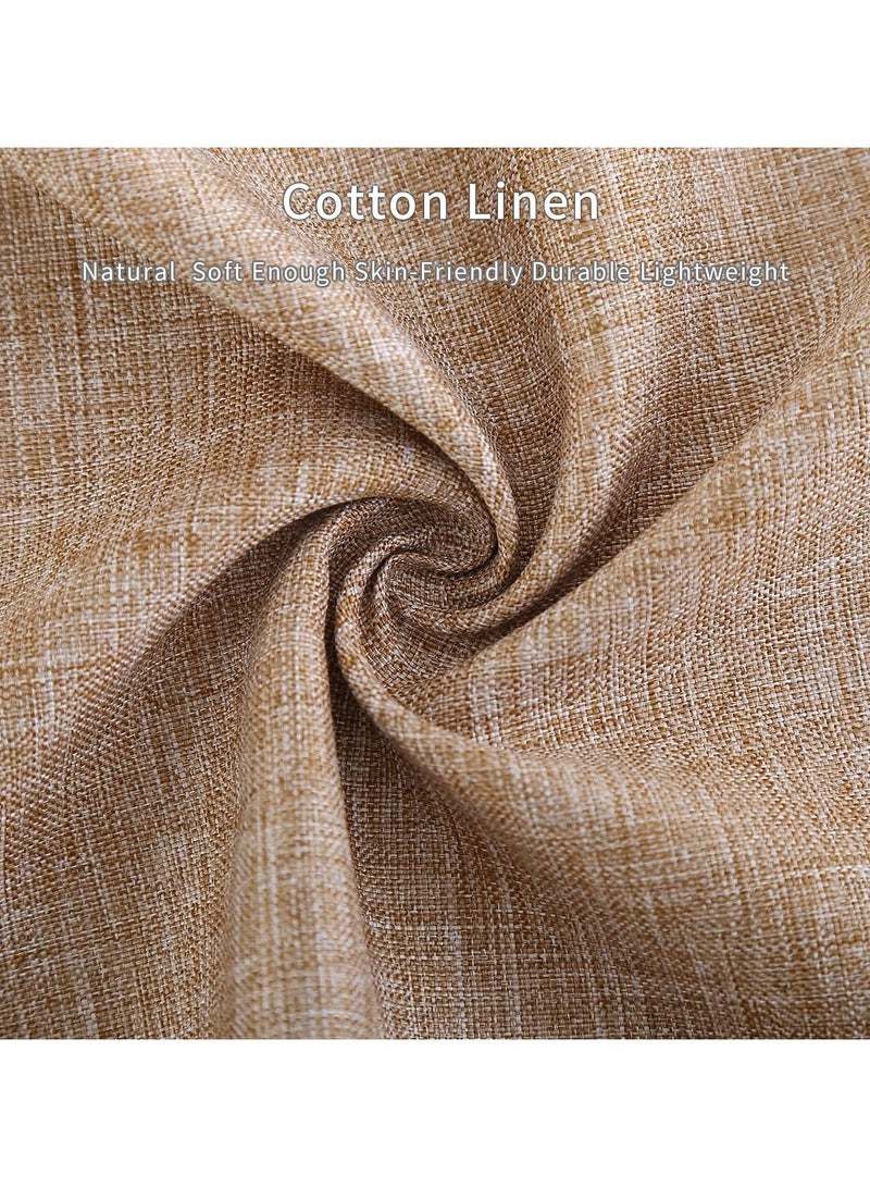 Farmhouse Linen Table Runner 13x72 Inch, Brown Decorative Table Cover for Kitchen Dining Room Home Decor, Wedding Party Event - Image 3
