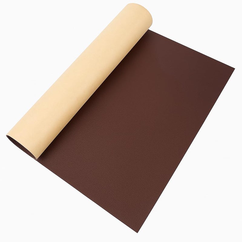 رقعة إصلاح جلدية ذاتية اللصق بنية 30x60 سم، مقاومة للماء ودائمة للأرائك، الكنب، الأثاث، مقاعد السيارات، الحقائب، السترات – شريط إصلاح تنجيد سريع ضد الخدوش (عبوة من 2)