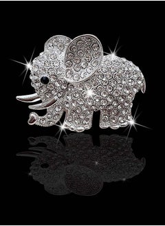 Excefore Car Air Vent Clip Charms, 2 Pack Cute Elephant Crystal Car Diffuser Vent Clip, Rhinestone Oil Diffuser Vent Clip, Car Fresheners for Women, Bling Car Accessories for Women (Sliver)  - Image 2
