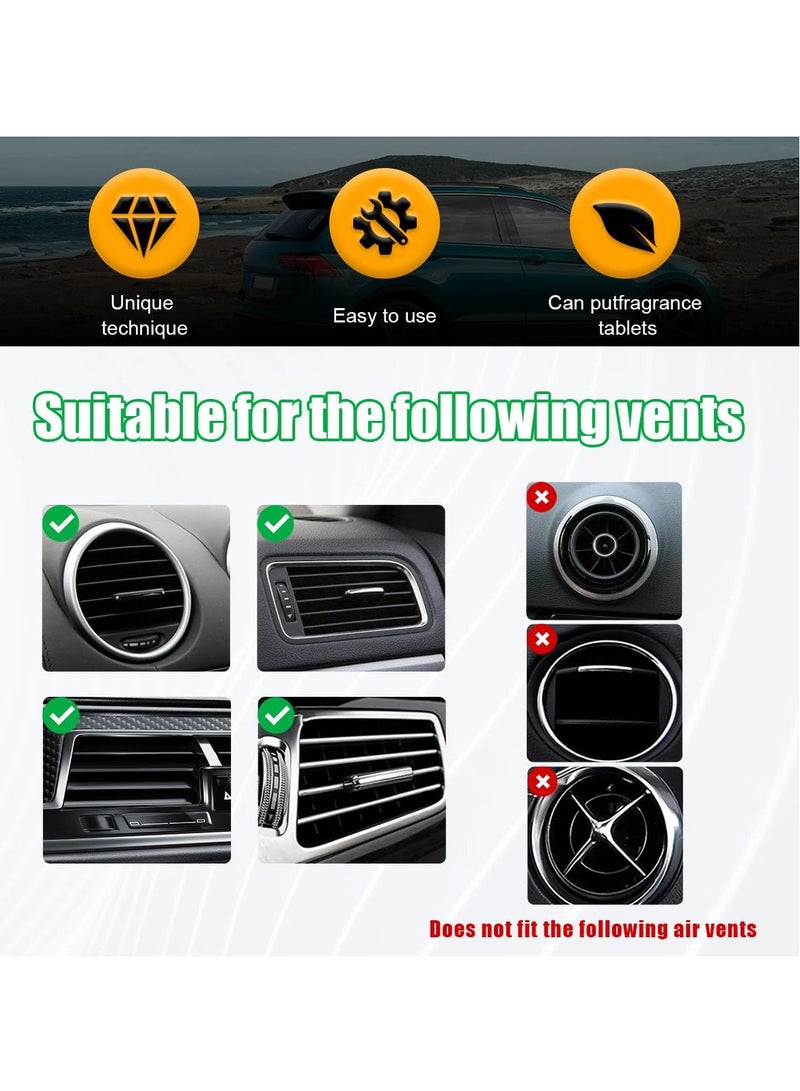 Excefore Car Air Vent Clip Charms, 2 Pack Cute Elephant Crystal Car Diffuser Vent Clip, Rhinestone Oil Diffuser Vent Clip, Car Fresheners for Women, Bling Car Accessories for Women (Sliver) - Image 4