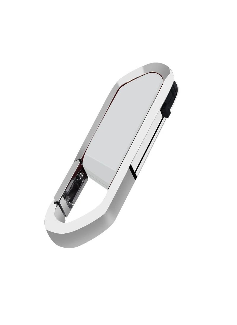 AROAQ USB Flash Drive, Portable Metal Thumb Drive with Keychain, USB 2.0 Flash Drive Memory Stick, Convenient and Fast Pen Thumb U Disk for External Data Storage, (1pc 1GB Silver)  - Image 1
