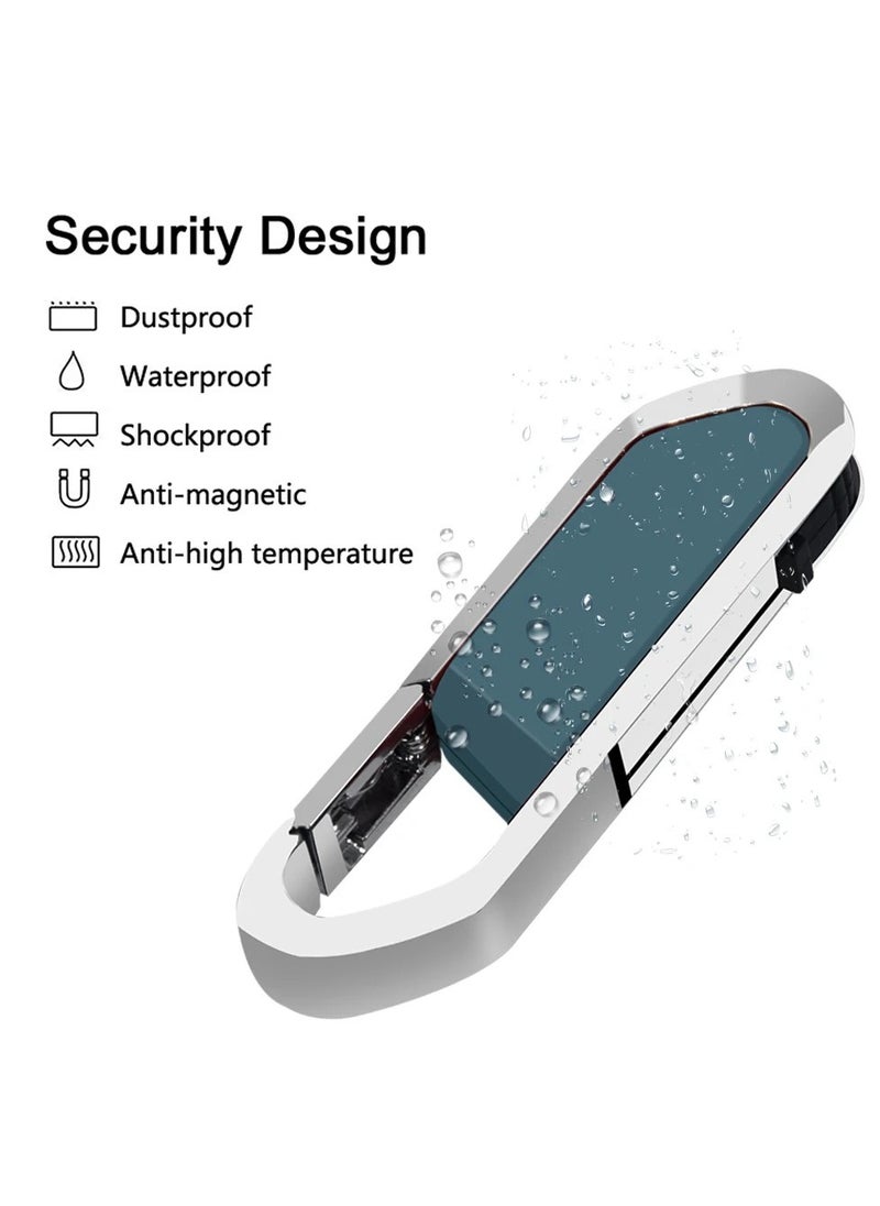 AROAQ USB Flash Drive, Portable Metal Thumb Drive with Keychain, USB 2.0 Flash Drive Memory Stick, Convenient and Fast Pen Thumb U Disk for External Data Storage, (1pc 1GB Silver)  - Image 2