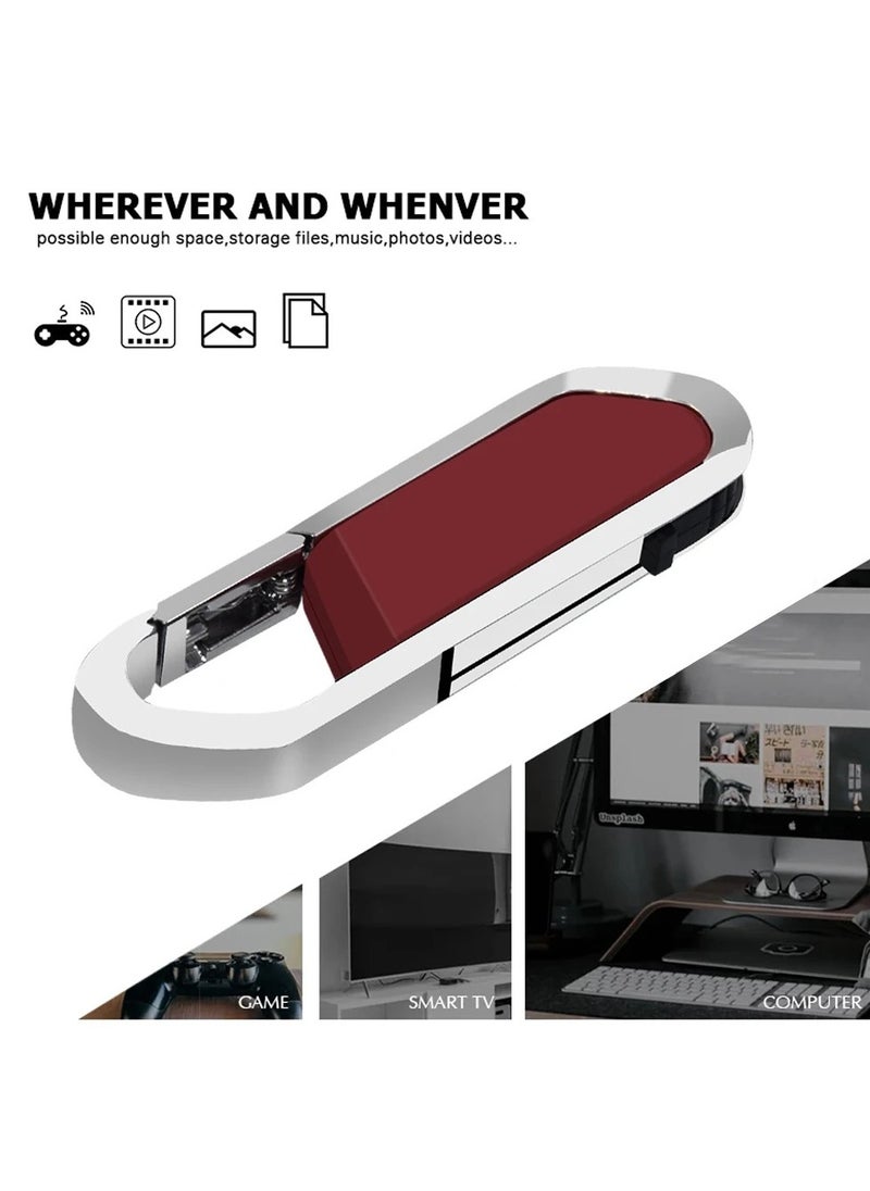 AROAQ USB Flash Drive, Portable Metal Thumb Drive with Keychain, USB 2.0 Flash Drive Memory Stick, Convenient and Fast Pen Thumb U Disk for External Data Storage, (1pc 1GB Silver)  - Image 3