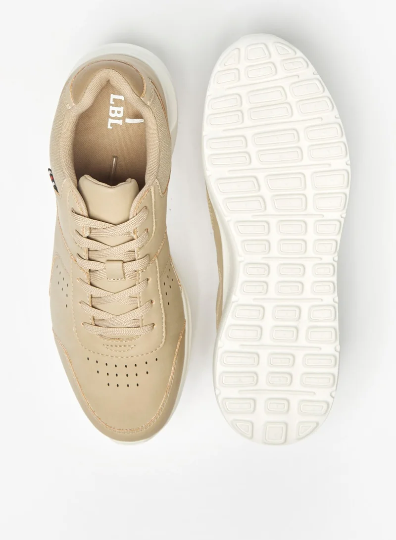 ال بي ال من شو اكسبرس Mens Monotone Panel Detail Casual Sneakers With Lace Up Closure By Shoexpress
