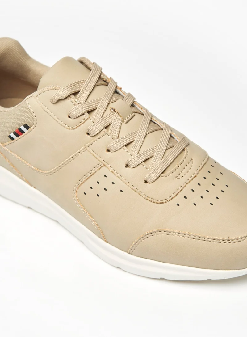 ال بي ال من شو اكسبرس Mens Monotone Panel Detail Casual Sneakers With Lace Up Closure By Shoexpress