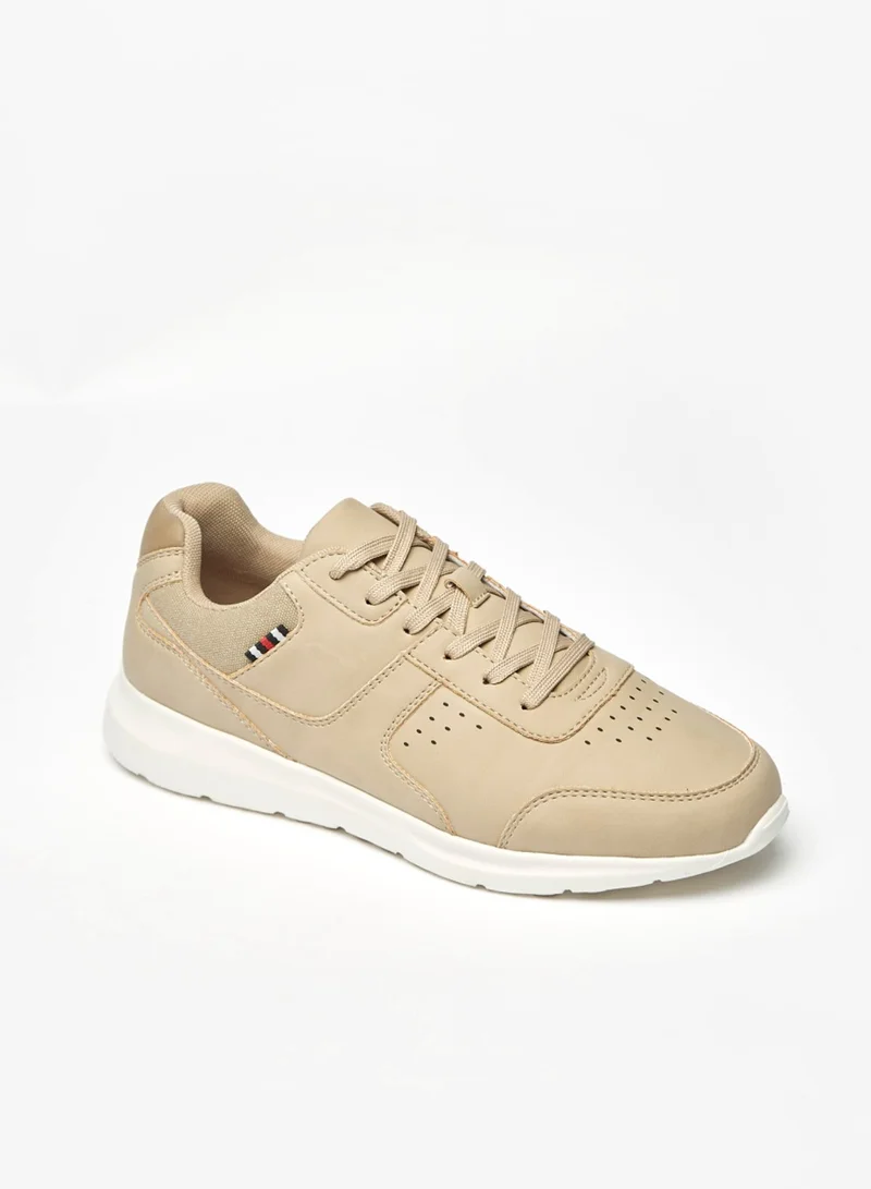 ال بي ال من شو اكسبرس Mens Monotone Panel Detail Casual Sneakers With Lace Up Closure By Shoexpress