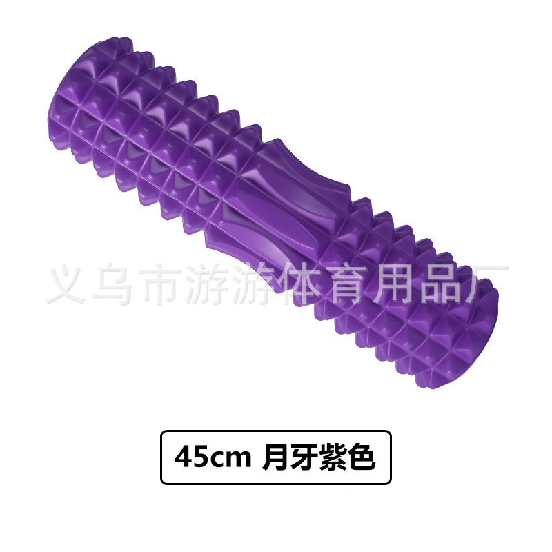 Generic 45CM Yoga Foam Roller Hollow Muscle Relaxation Home Fitness Crescent purple