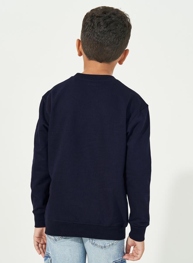Styli Graphic Print Round Neck Long Sleeves Sweatshirt  - Image 4
