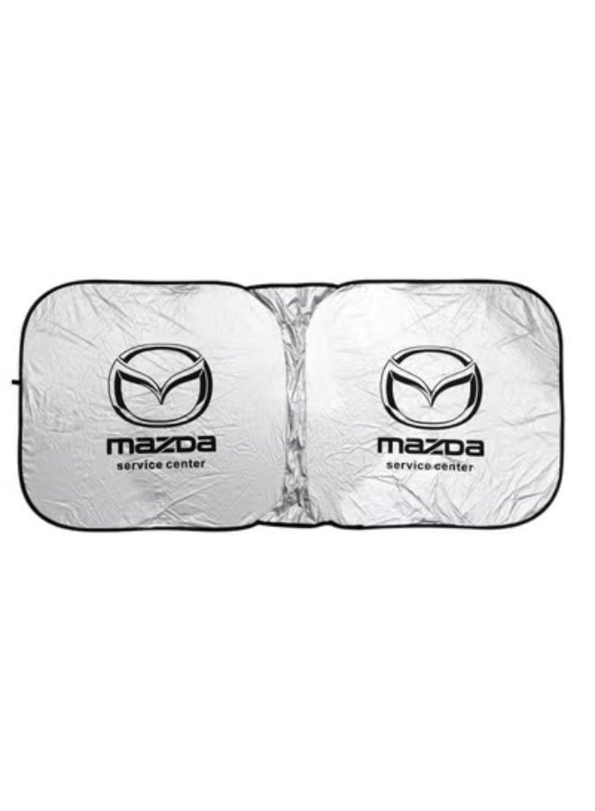جل إطارات 100 ميلز 500 مل مع مظلة شمسية قابلة للطي من مازدا للزجاج الأمامي للسيارة، لمعان عالي المظهر، ومظلة حماية من الأشعة فوق البنفسجية، يعيد اللون الأسود للإطارات، ويحمي لوحة القيادة من الحرارة، مجموعة مثالية للعناية بالسيارة - Image 4