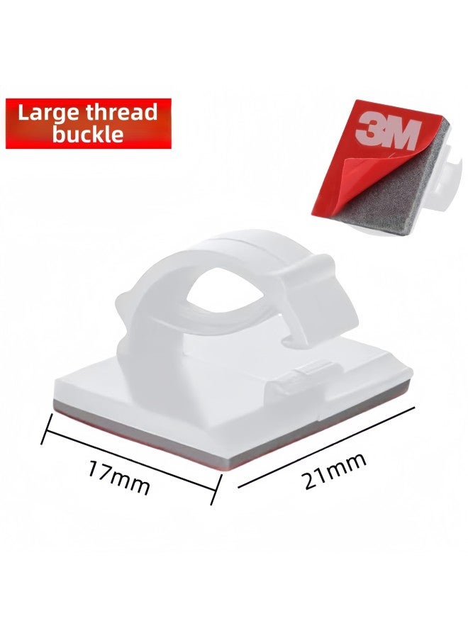 3M Car Adhesive Routing Special Wiring Buckle Wire Finishing Clip Wire Organizer Self-adhesive Wire Buckle Clip-Color:Large White - Image 1