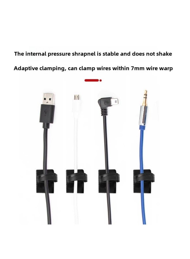 3M Car Adhesive Routing Special Wiring Buckle Wire Finishing Clip Wire Organizer Self-adhesive Wire Buckle Clip-Color:Large White - Image 4