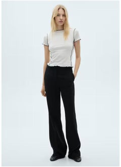 MANGO Crop Crew Neck T-Shirt  - Image 4