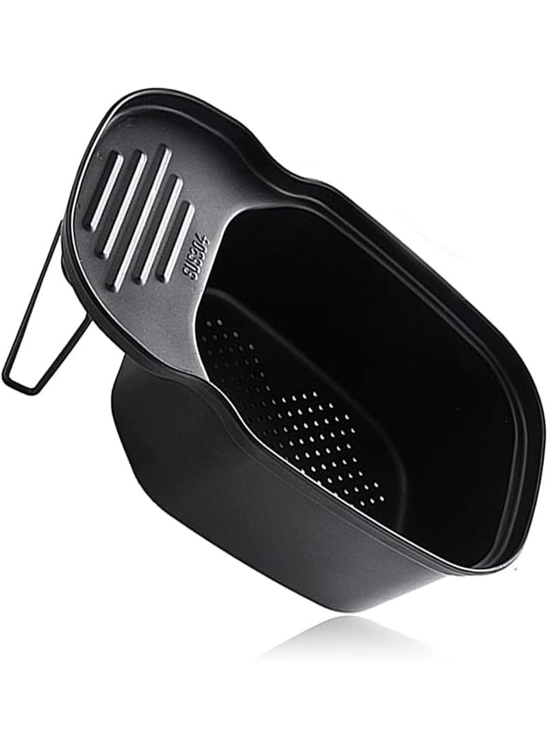 Cobest Sink Strainer Colander Drain Basket, Multifunction Saddle Leftover, Basket Space, for Kitchen Waste, Vegetable, Fruits, Black - Image 1