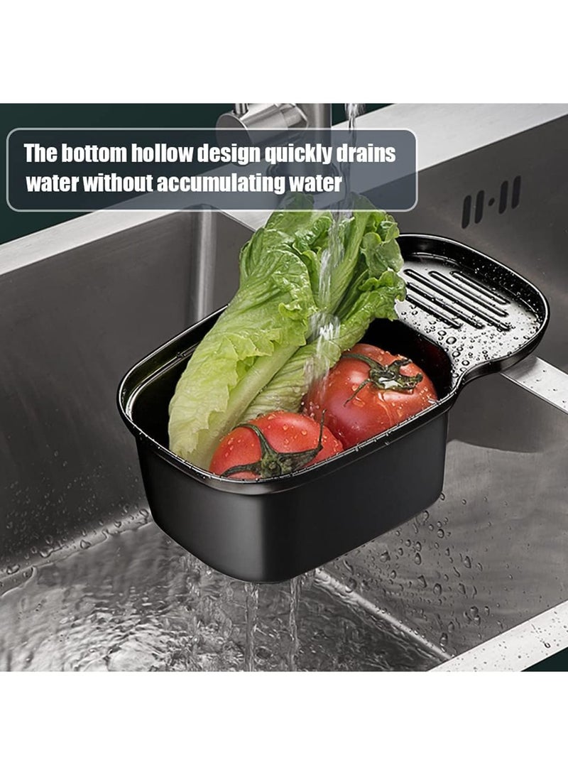 Cobest Sink Strainer Colander Drain Basket, Multifunction Saddle Leftover, Basket Space, for Kitchen Waste, Vegetable, Fruits, Black - Image 4