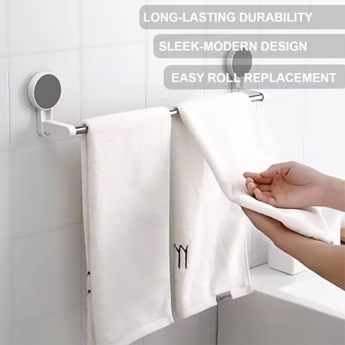 ELMVIA Stainless Steel Wall Mounted Self Adhesive Magic Sticker Towel Napkin Holder Bar for Bathroom and Kitchen Towel Rod Hangers for Clothes Hanger for Wall/Towel Stand (Towel Bars) - Image 5