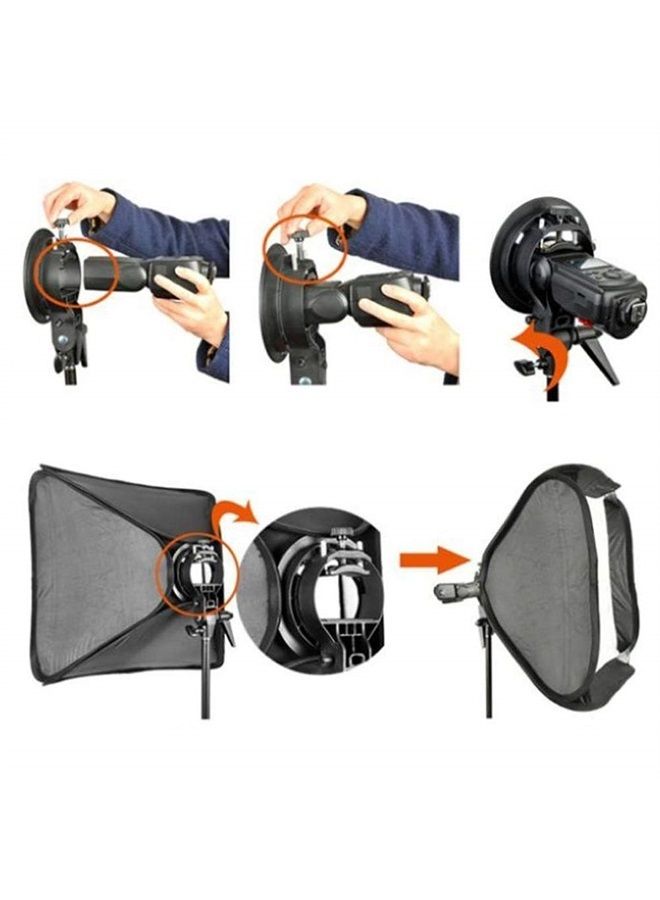 Godox 31x31inch 80x80cm Foldable Softbox Diffuser with Godox S2 S-Type Bracket Bowens Mount Speedlite Bracket for Godox V1,AD200Pro, AD400Pro,TT350,V860II Series - Image 2