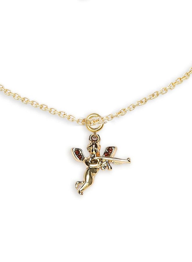 OOMPHelicious Jewellery Love Angel Charm Delicate Gold Tone Fashion Anklet For Women & Girls Stylish Latest (AYJ16_CC1) - Image 5