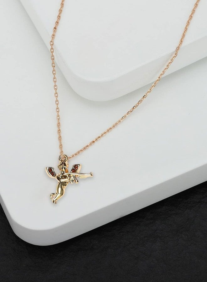 OOMPHelicious Jewellery Love Angel Charm Delicate Gold Tone Fashion Anklet For Women & Girls Stylish Latest (AYJ16_CC1) - Image 4