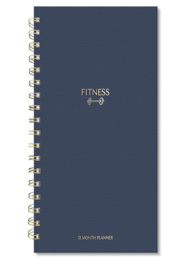 Sweetzer & Orange Fitness Planner Notebook - 6" x 8.5" Workout Log Book & Fitness Journal - 129 Pages with Measurement Tracker, Weight Tracker, Workout Planner, Food Log, 30 Day Challenge & Notes - Gold Spiral - Image 1
