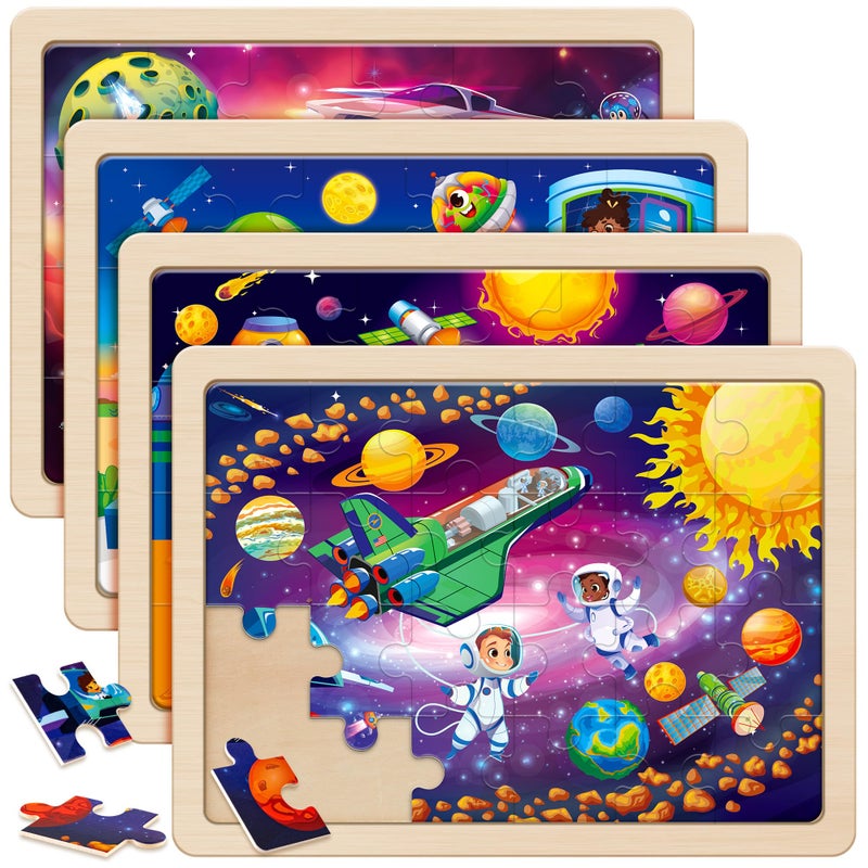 SYNARRY Large Space Planets Solar System Wooden Puzzles for Kids Gift Box122 94 in Puzzles for Toddlers 35 Puzzles for Kids Ages 46 Wood Toys Gifts for 3 4 5 Year Old Boy Girl - Image 4