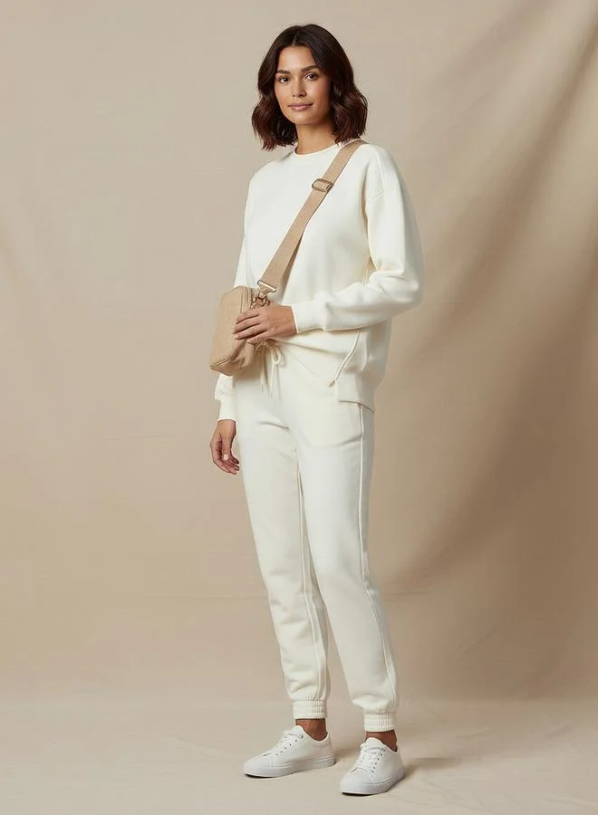 Splash FAV Relaxed Fit Sweatshirt with Cut and Sew