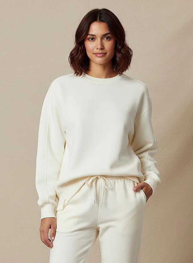 Splash FAV Relaxed Fit Sweatshirt with Cut and Sew