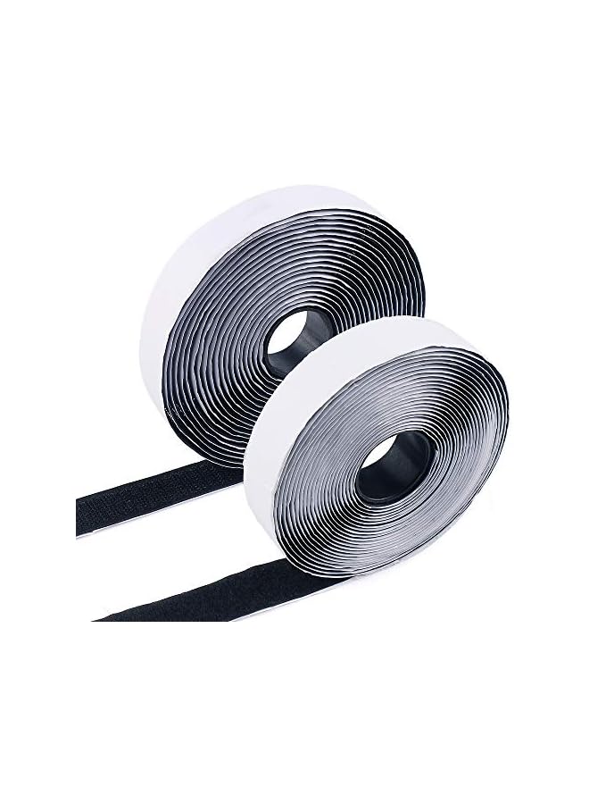 PROMASS promass Self Adhesive Tape 0.8"Self Adhesive Black Hook and Loop 5 Yards Sticky Back Tape Reusable Fabric Fastener, 16.4 Feet  - Image 5
