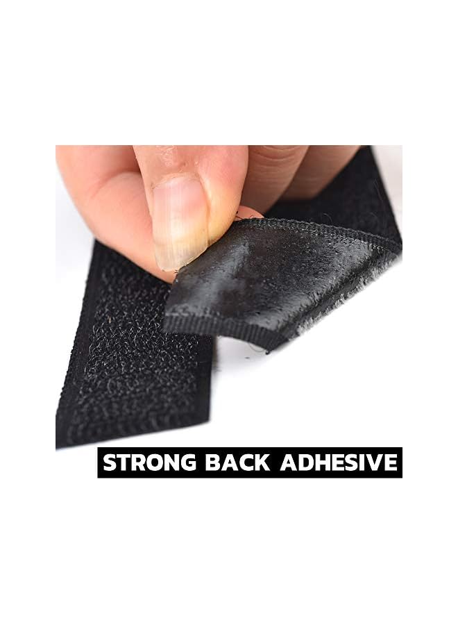 PROMASS promass Self Adhesive Tape 0.8"Self Adhesive Black Hook and Loop 5 Yards Sticky Back Tape Reusable Fabric Fastener, 16.4 Feet  - Image 4