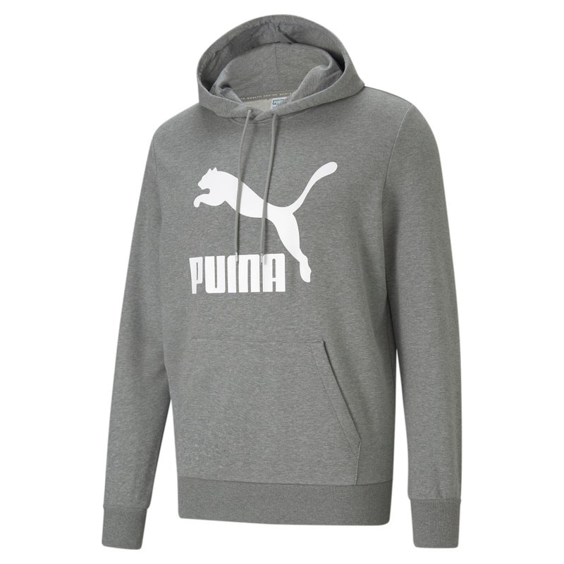 PUMA Classics Logo Mens Grey Hoodie - Image 4