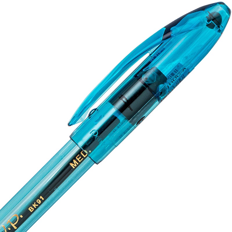 Pentel RSVP Razzle-Dazzle Ballpoint Pen, (1.0mm) Medium Line, Blue Barrel, Black Ink, Box of 12 (BK91RDC-A) - Image 5