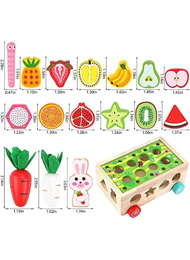 Toddlers Montessori Wooden Educational Toys for Baby Boys Girls Age 1 2 3 Year Old, Shape Sorting Toys 1st One First Birthday Girl Gifts for Kids 1-3, Wood Preschool Learning Fine Motor Skills Game - Image 4